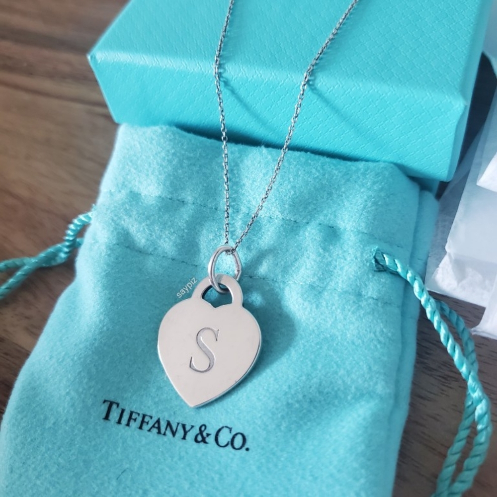 Tiffany & Co Letter S Monogram Heart Necklace